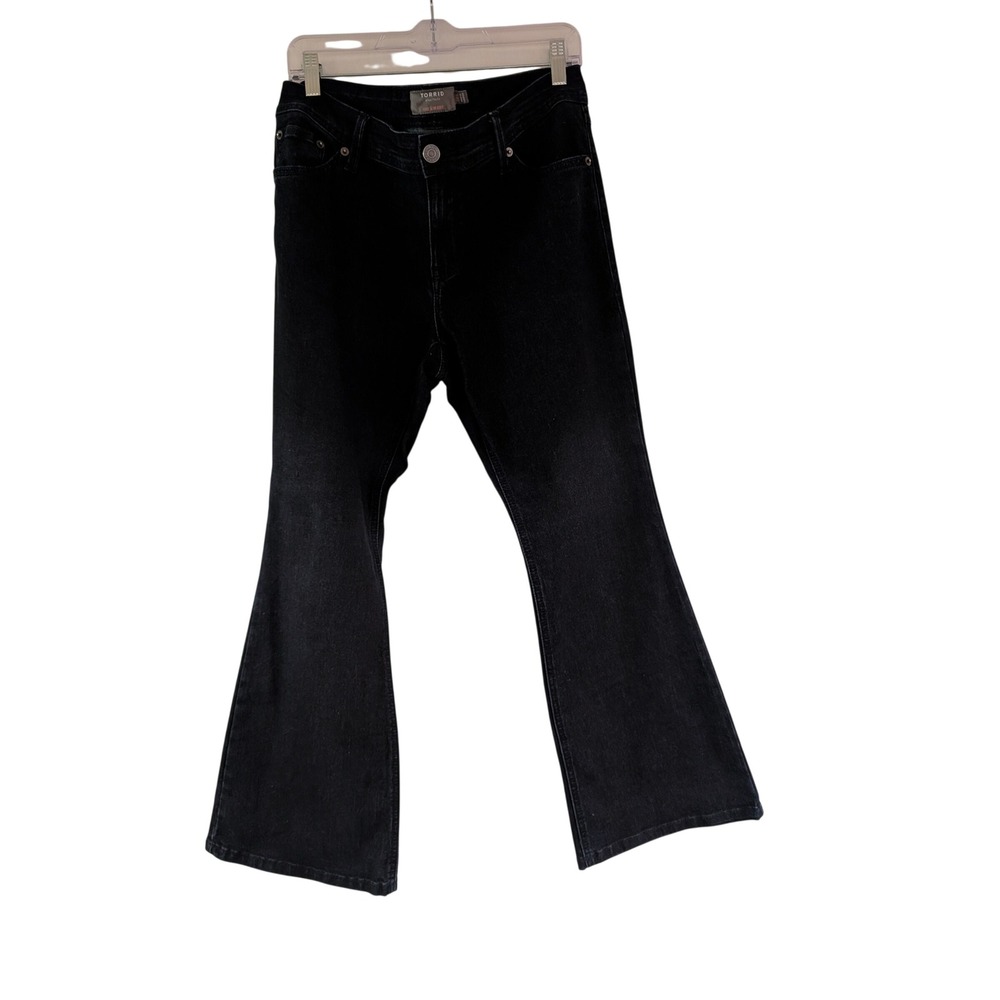 Torrid Slim Boot Jeans‎ Women 10S Black Love Sick Stretch Denim Flare